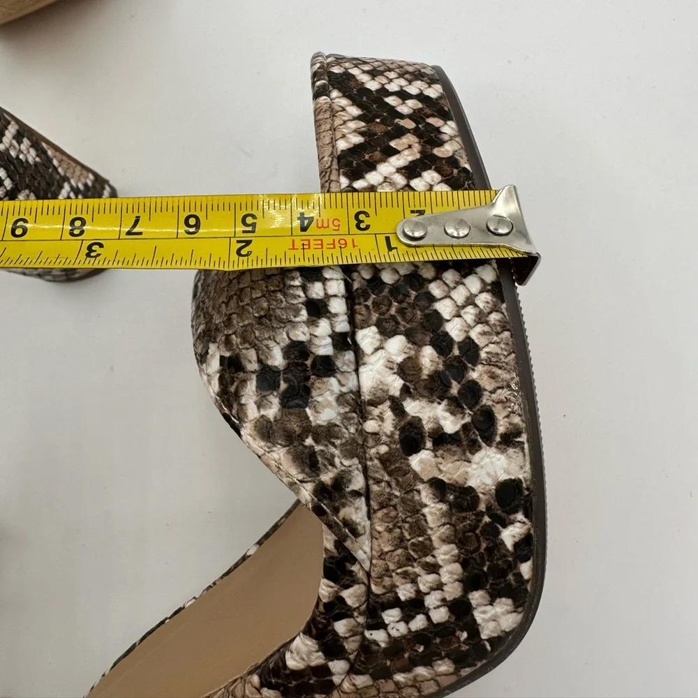 NASTY GAL Hiss & Tell Faux Leather Snakeprint Platform Heels NWOT | Size 7